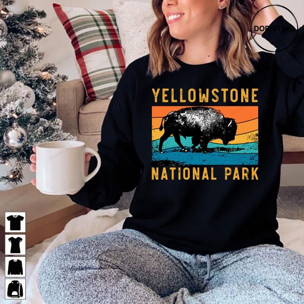 Yellowstone National Park Gifts Usa Bison Buffalo Limited Edition Tshirts